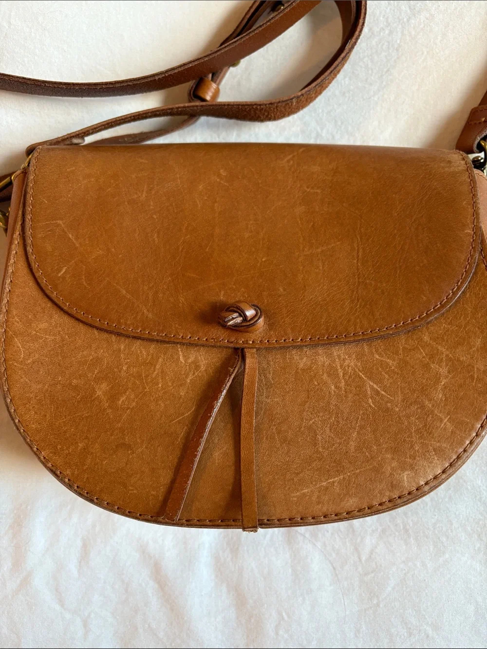 Madewell Classic Brown Leather Crossbody Bag - Women's Shoulder Purse